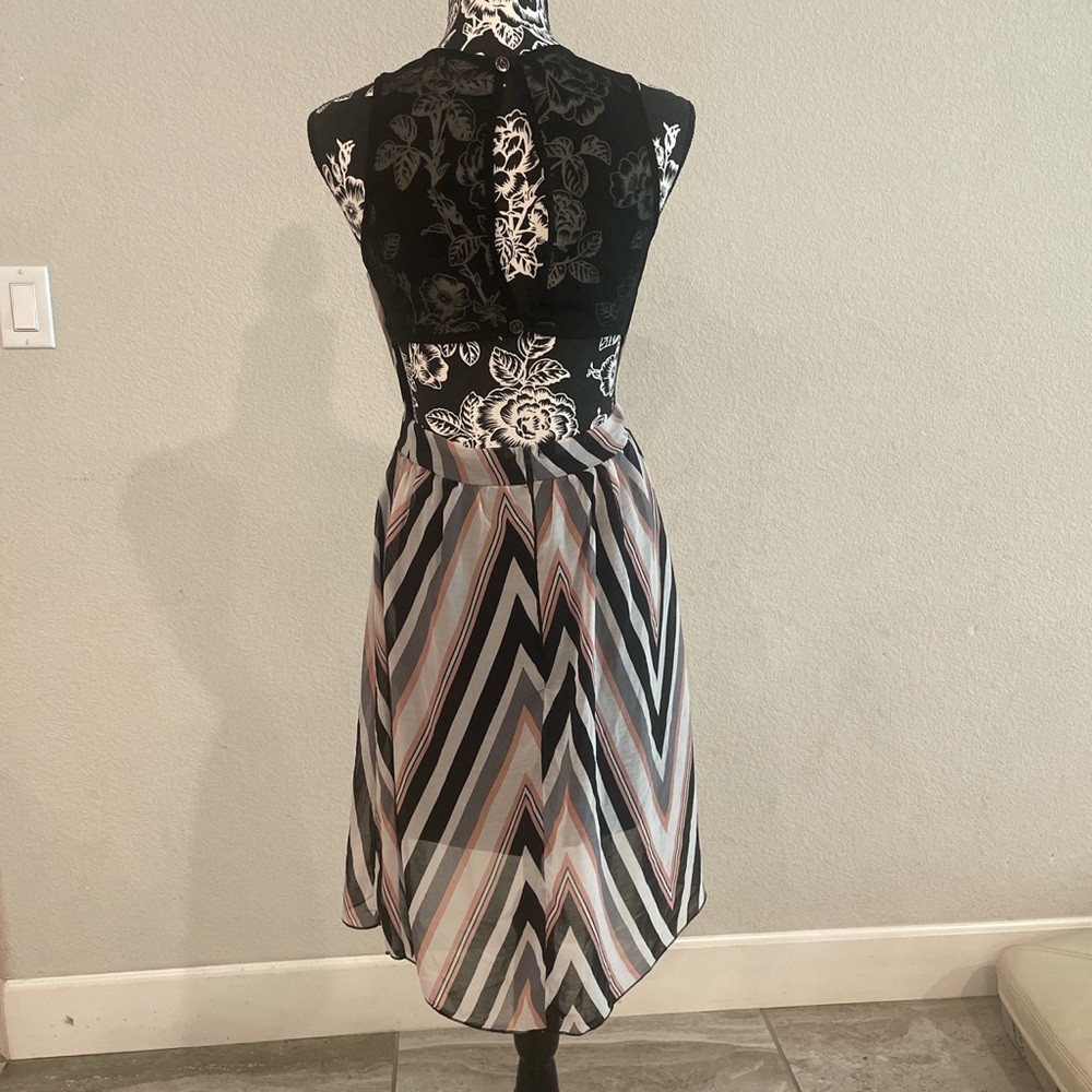 Sexy Dress multi color: in peach, cream and black